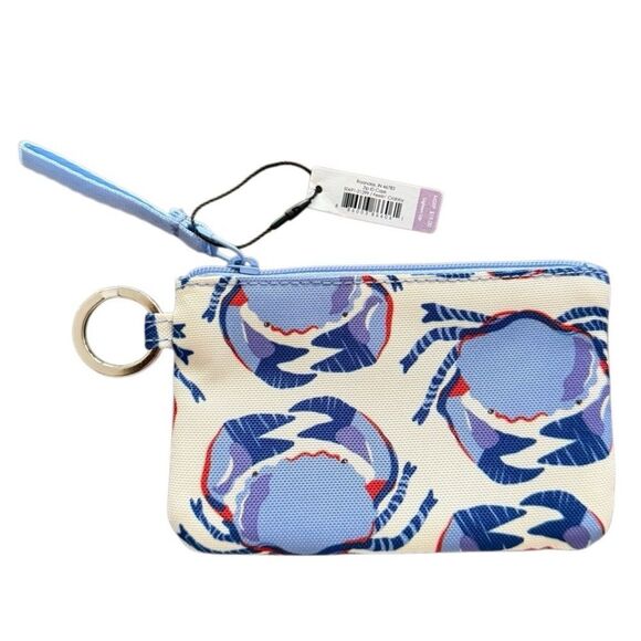 Vera Bradley Lighten Up Zip ID Case Feelin' Crabby NWT - Picture 3 of 4